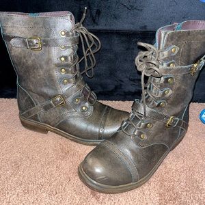 Army Green Women Combat Boots